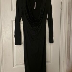 Bardot Elegant Black Long Sleeve Dress
